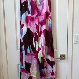 Zara Wide Leg Pants in Pink and Purple size M